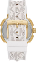 Michael Kors Sydney Quartz White Dial White Leather Strap Watch For Women - MK7221