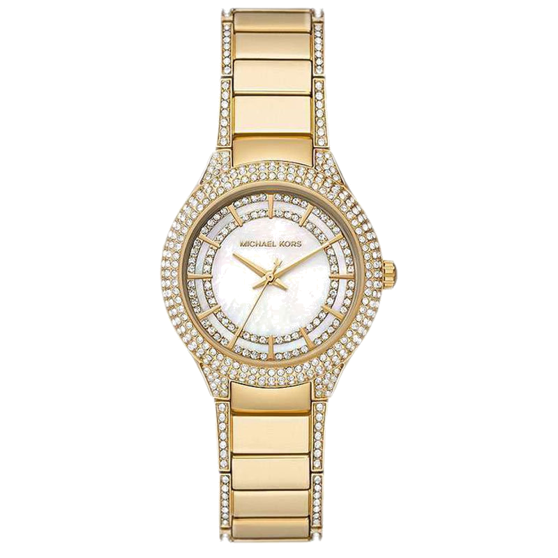  Shop Authentic Michael Kors Sylvia Mother Of Pearl Dial Gold Steel Strap Watch For Women - MK4655 - Luxxuri