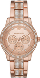  Shop Authentic Michael Kors Tibby Chronograph Crystals Rose Gold Dial Rose Gold Steel Strap Watch For Women - MK6826 - Luxxuri