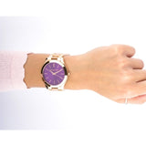  Shop Authentic Michael Kors Slim Runway Purple Dial Rose Gold Steel Strap Watch for Women - MK3293 - Luxxuri