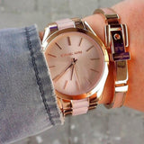  Shop Authentic Michael Kors Slim Runway Rose Gold Dial Two Tone Steel Strap Watch for Women - MK4294 - Luxxuri