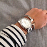 Shop Authentic Michael Kors Lexington Silver Dial Silver Steel Strap Watch for Women - MK5555 - Luxxuri
