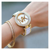  Shop Authentic Michael Kors Parker White Dial Two Tone Steel Strap Watch for Women - MK6313 - Luxxuri