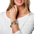 Michael Kors Runway Gold Dial Gold Steel Strap Watch for Women - MK5786