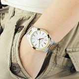 Shop Authentic Michael Kors Runway Slim Silver Dial Two Tone Stainless Steel Strap Watch for Women - MK3198 - Luxxuri