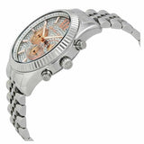  Shop Authentic Michael Kors Lexington Chronograph Silver Dial Silver Steel Strap Watch for Men - MK8515 - Luxxuri