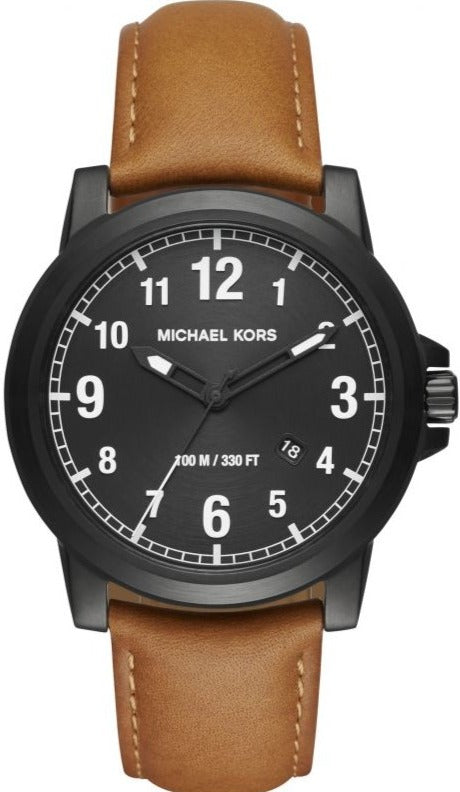  Shop Authentic Michael Kors Paxton Analog Black Dial Brown Rubber Strap Watch For Men - MK8502 - Luxxuri