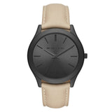 Shop Authentic Michael Kors Slim Runway Black Dial Beige Leather Strap Watch For Men - MK8510 - Luxxuri