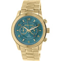  Shop Authentic Michael Kors Runway Stop Hunger Blue Dial Gold Steel Strap Watch for Men - MK8315 - Luxxuri