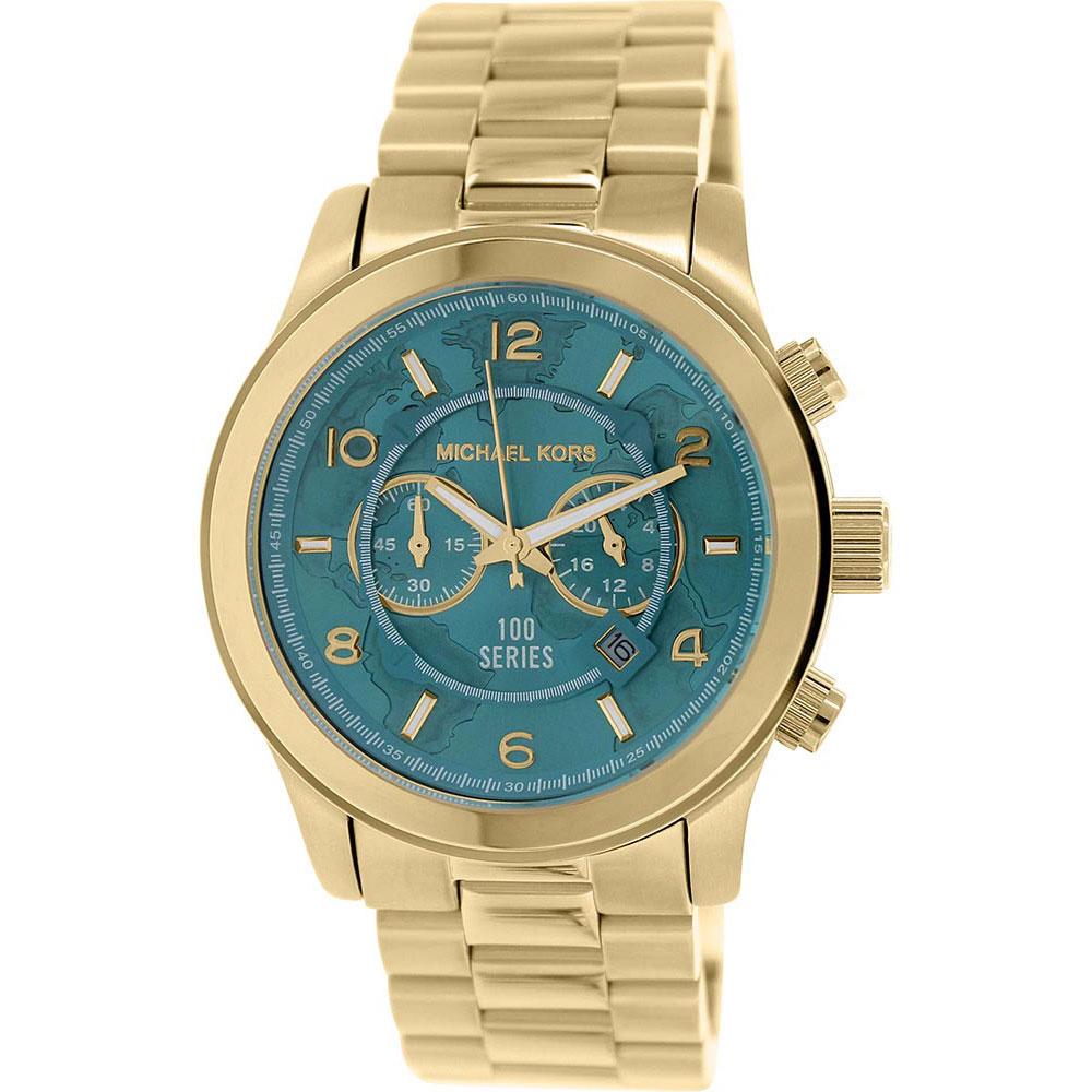  Shop Authentic Michael Kors Runway Stop Hunger Blue Dial Gold Steel Strap Watch for Men - MK8315 - Luxxuri