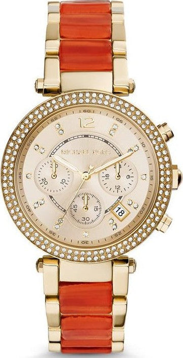 Shop Authentic Michael Kors Parker Gold Dial Two Tone Steel Strap Watch for Women - MK6139 - Luxxuri