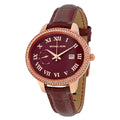  Shop Authentic Michael Kors Whitley Quartz Burgundy Dial Burgundy Leather Strap Watch For Women - MK2430 - Luxxuri