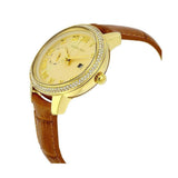  Shop Authentic Michael Kors Whitley Quartz Gold Dial Brown Leather Strap Watch For Women - MK2428 - Luxxuri