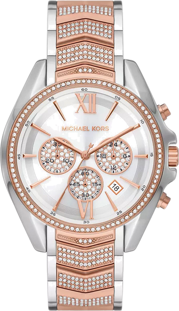  Shop Authentic Michael Kors Whitney Chronograph Silver Dial Two Tone Steel Strap Watch For Women - MK7225 - Luxxuri