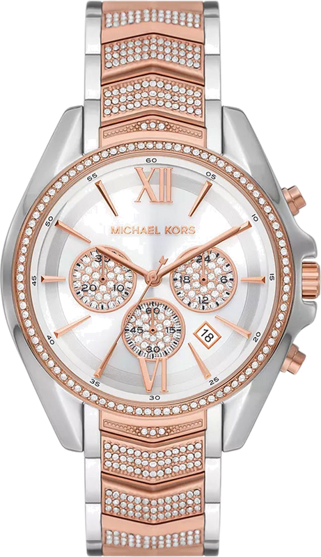  Shop Authentic Michael Kors Whitney Chronograph Silver Dial Two Tone Steel Strap Watch For Women - MK7225 - Luxxuri