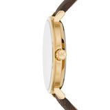  Shop Authentic Michael Kors Addyson Three-Hand Silver Dial Brown Leather Strap Watch for Women - MK2945 - Luxxuri