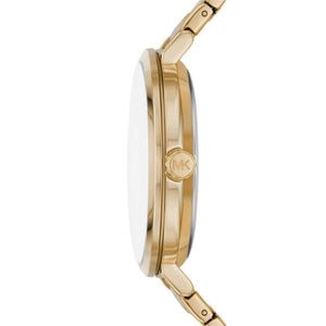  Shop Authentic Michael Kors Addyson Three-Hand White Dial Gold Steel Strap Watch for Women - MK4712 - Luxxuri