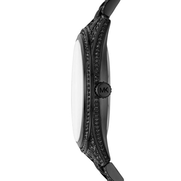  Shop Authentic Michael Kors Lauryn Analog Crystals Black Dial Black Steel Strap Watch For Women - MK3980 - Luxxuri