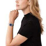 Shop Authentic Michael Kors Lennox Three-Hand Blue Dial Silver Steel Strap Watch For Women - MK7397 - Luxxuri