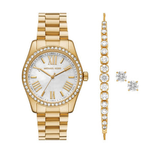  Shop Authentic Michael Kors Lexington Mother of Pearl White Dial Gold Steel Strap Watch for Women - MK1079 - Luxxuri