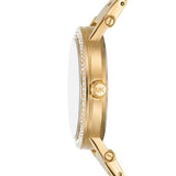 Shop Authentic Michael Kors Corey Three Hand Black Dial Gold Steel Strap Watch for Women - MK7345 - Luxxuri