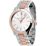  Shop Authentic Michael Kors Slim Runway White Dial Two Tone Watch for Women - MK3204B - Luxxuri