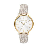  Shop Authentic Michael Kors Pyper Analog Silver Dial White Leather Strap Watch for Women - MK2946 - Luxxuri