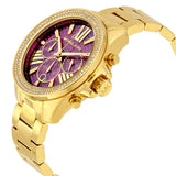  Shop Authentic Michael Kors Wren Purple Dial Gold Steel Strap Watch for Women - MK6290 - Luxxuri