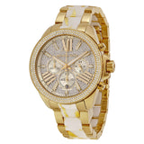  Shop Authentic Michael Kors Wren Diamonds Gold Dial Two Tone Steel Strap Watch for Women - MK6157 - Luxxuri