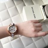  Shop Authentic Michael Kors Bradshaw Silver Dial Two Tone Steel Strap Watch for Women - MK5907 - Luxxuri