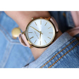  Shop Authentic Michael Kors Jaryn Quartz Gold Dial Pink Leather Strap Watch For Women - MK2471 - Luxxuri