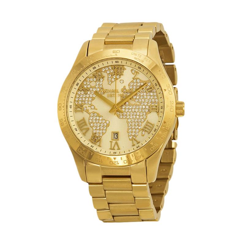  Shop Authentic Michael Kors Layton Chronograph Gold Dial Gold Steel Strap Watch for Women - MK5959 - Luxxuri