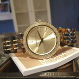  Shop Authentic Michael Kors Darci Gold Dial Brown Two Tone Steel Strap Watch for Women - MK4326 - Luxxuri