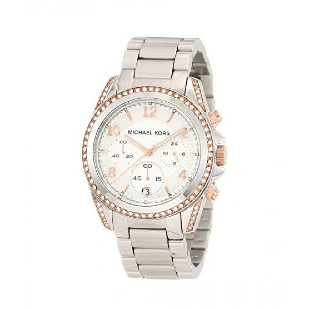 Michael Kors Blair Chronograph Silver Dial Silver Steel Strap Watch for Women - MK5459