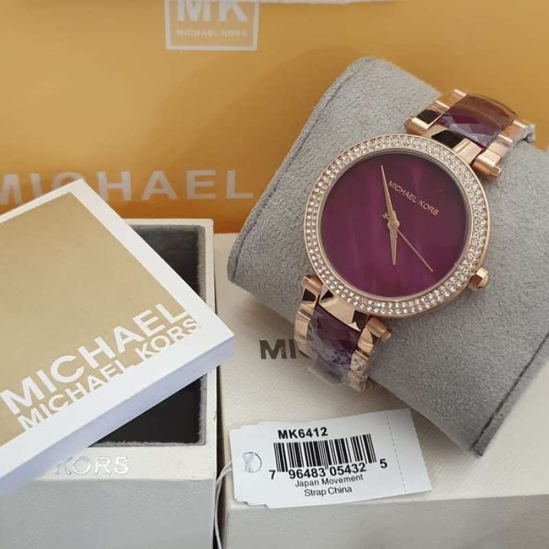  Shop Authentic Michael Kors Parker Maroon Dial Two Tone Steel Strap Watch for Women - MK6412 - Luxxuri
