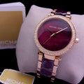  Shop Authentic Michael Kors Parker Maroon Dial Two Tone Steel Strap Watch for Women - MK6412 - Luxxuri