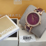  Shop Authentic Michael Kors Parker Maroon Dial Two Tone Steel Strap Watch for Women - MK6412 - Luxxuri