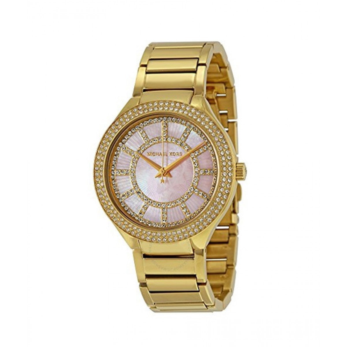  Shop Authentic Michael Kors Kerry Mother of Pearl Dial Gold Steel Strap Watch for Women - MK3396 - Luxxuri