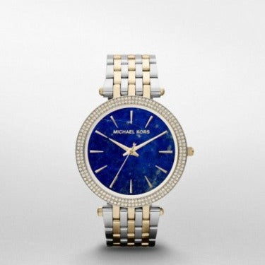 Michael Kors Darci Quartz Blue Dial Two Tone Steel Strap Watch For Women - MK3401
