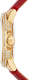  Shop Authentic Michael Kors Camille Three-Hand Red Dial Red Leather Strap Watch for Women - MK4750 - Luxxuri