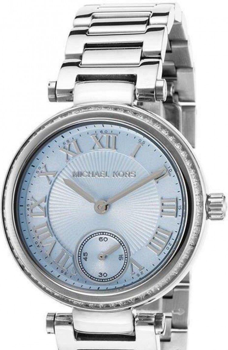 Michael Kors Skylar Quartz Blue Dial Silver Steel Strap Watch For Women - MK5988