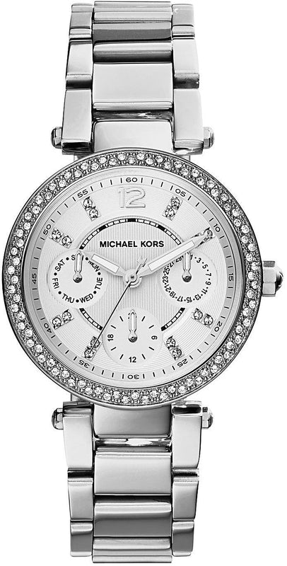  Shop Authentic Michael Kors Parker Silver Dial Silver Steel Strap Watch for Women - MK5615 - Luxxuri