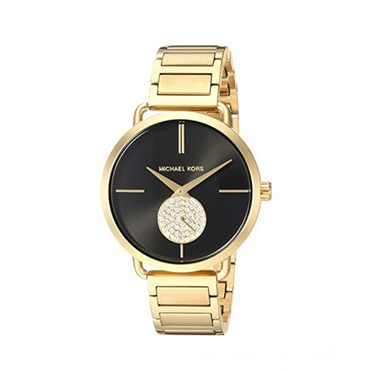  Shop Authentic Michael Kors Portia Black Dial Gold Steel Strap Watch for Women - MK3788 - Luxxuri