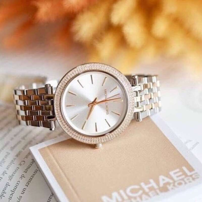  Shop Authentic Michael Kors Darci Silver Dial Two Tone Stainless Steel Strap Watch for Women - MK3215 - Luxxuri