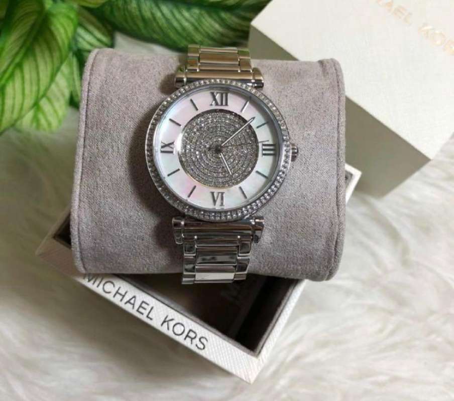  Shop Authentic Michael Kors Caitlin Crystal Dial Silver Steel Strap Watch for Women - MK3331 - Luxxuri