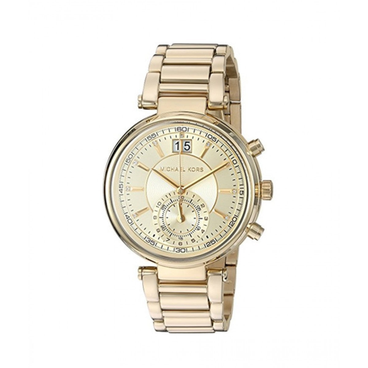  Shop Authentic Michael Kors Sawyer White Dial Gold Steel Strap Watch for Women - MK6362 - Luxxuri