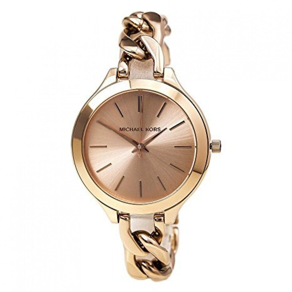  Shop Authentic Michael Kors Slim Runway Rose Gold Dial Rose Gold Steel Strap Watch for Women - MK3223 - Luxxuri