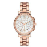  Shop Authentic Michael Kors Sofie Chronograph Mother of Pearl White Dial Rose Gold Steel Strap Watch For Women - MK6576 - Luxxuri