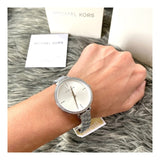  Shop Authentic Michael Kors Charley Quartz Silver Dial Silver Steel Strap Watch for Women - MK4398 - Luxxuri