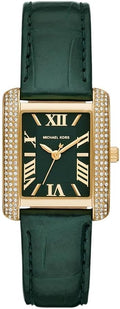  Shop Authentic Michael Kors Emery Quartz Diamonds Green Dial Green Leather Strap Watch For Women - MK4697 - Luxxuri